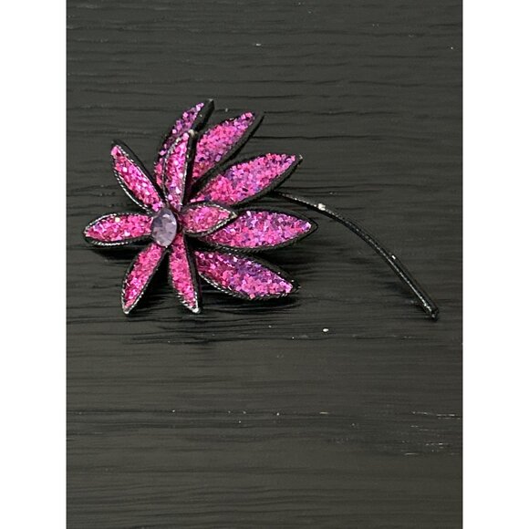 Lot of 10 Vintage/Non-Vintage Brooches Mixed Floral Rhinestone Enamel Accents - Picture 5 of 11